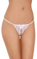 Stringi z łezkowym wycięciem SoftLine Collection białe S/L SoftLine Collection