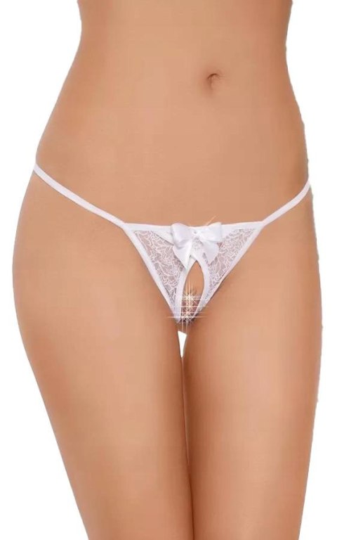 Stringi z łezkowym wycięciem SoftLine Collection białe S/L SoftLine Collection