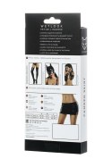 Błyszcząca mini spódniczka wetlook Glossy Camren czarna XL Glossy