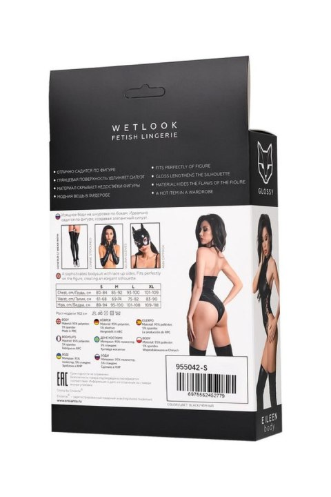 Body Wetlook Eileen Glossy czarne L Glossy