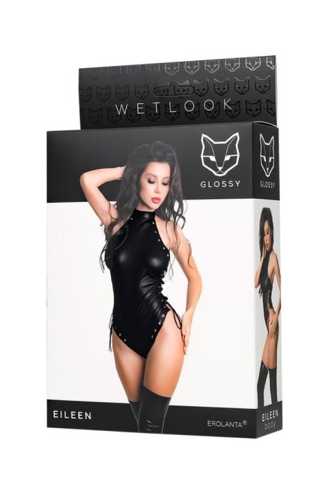 Body Wetlook Eileen Glossy czarne L Glossy