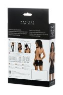 Erotyczna sukienka Wetlook z dekoltem Glossy Julie czarna XL Glossy