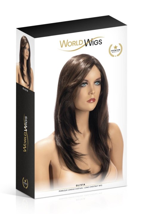 Peruka Olivia długa World Wigs brązowa WORLD WIGS