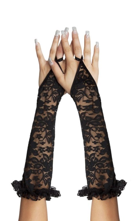 Rękawiczki koronkowe SoftLine 7708 czarne S/L SoftLine Collection
