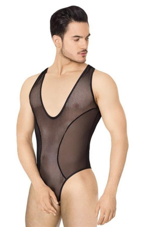 Siateczkowe body SoftLine 4609 czarne XL SoftLine Collection