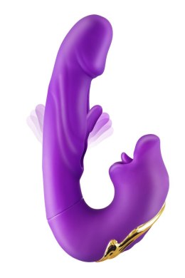 Wibrator króliczek Yoba Kissy 3w1 fioletowy USB 17,6 cm Yoba