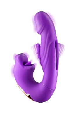Wibrator króliczek Yoba Kissy 3w1 fioletowy USB 17,6 cm Yoba