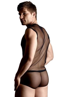 Zestaw siateczkowy koszulka i stringi SoftLine Collection czarny M/L SoftLine Collection