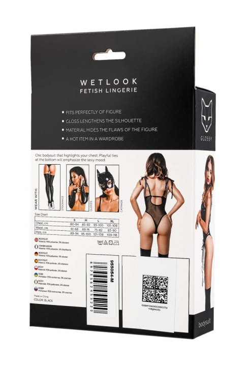 Body wetlook Glossy Amilia czarne M Glossy