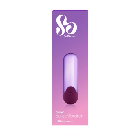 Mini wibrator bullet Cosmo So Divine fioletowy USB So Divine