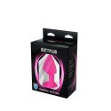 Różowy silikonowy korek analny duży z białym kryształem Fantasy 9 cm Fantasy