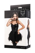 Sukienka wetlook Glossy Elisia czarna L Glossy