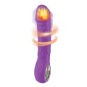 Wibrator realistyczny Fantasy fioletowy silikonowy 22 cm z grzaniem USB Fantasy