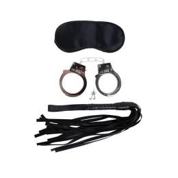 Zestaw BDSM Fantasy opaska flogger kajdanki metalowe Fantasy