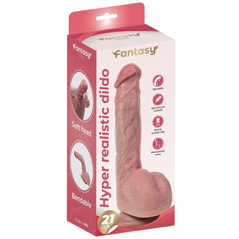 Dildo silikonowe elastyczne hiperrealistyczne Fantasy 21 cm Fantasy