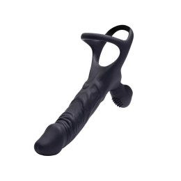 Dildo wibrujące do podwójnej penetracji Fantasy Hephaestus USB 19,5 cm Fantasy