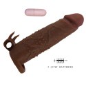 Przedłużka wibrująca na penisa Pretty Love brązowa 17 cm Pretty Love
