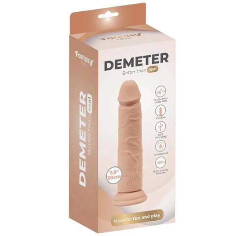 Realistyczne dildo wibrujące Fantasy Demeter 20 cm USB Fantasy