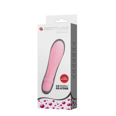 Wibrator silikonowy Pretty Love Solomon 10 funkcji bateria AAA 12 cm Pretty Love