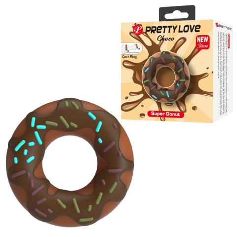 Pierścień erekcyjny Pretty Love Choco Super Donut silikonowy supermiękki Pretty Love
