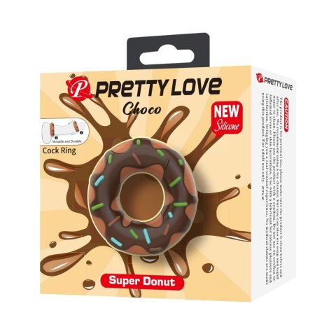 Pierścień erekcyjny Pretty Love Choco Super Donut silikonowy supermiękki Pretty Love