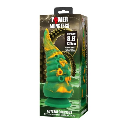 Dildo silikonowe Abyssal Colossus Power Monsters żłobione 22,5 cm Power