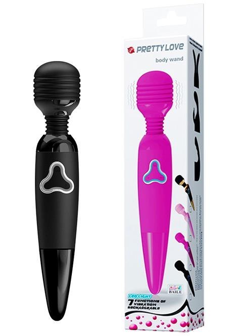 Masażer wand Pretty Love Body Wand czarny 7 funkcji USB 25 cm Pretty Love