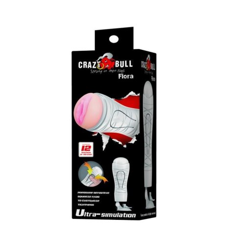 Masturbator Crazy Bull Flora waginalny 12 funkcji USB 28 cm Crazy Bull