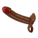 Uprząż z realistycznym pustym wibrującym dildem Pretty Love Bradden 17 cm Pretty Love