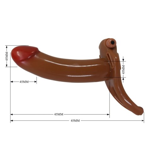 Uprząż z realistycznym pustym wibrującym dildem Pretty Love Bradden 17 cm Pretty Love