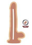 Dildo o podwójnej gęstości ToyJoy jasny 20 cm z jądrami TOYJOY