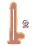 Dildo o podwójnej gęstości ToyJoy jasny 20 cm z jądrami TOYJOY