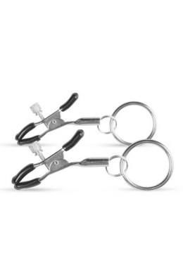 Klipsy na sutki metalowe EasyToys srebrne z pierścieniem Easytoys