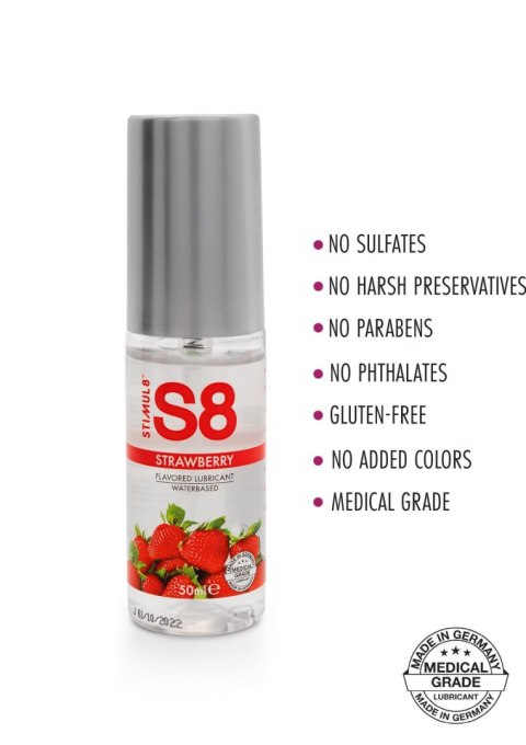 Lubrykant wodny smakowy S8 truskawkowy 50ml Stimul8 S8