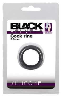 Pierścień erekcyjny Black Velvets czarny silikonowy 2.6 cm Black Velvets