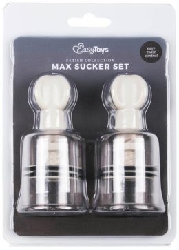 Pompki ssące na sutki i łechtaczkę EasyToys Medium transparentne 2 szt Easytoys