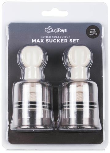 Pompki ssące na sutki i łechtaczkę EasyToys Medium transparentne 2 szt Easytoys