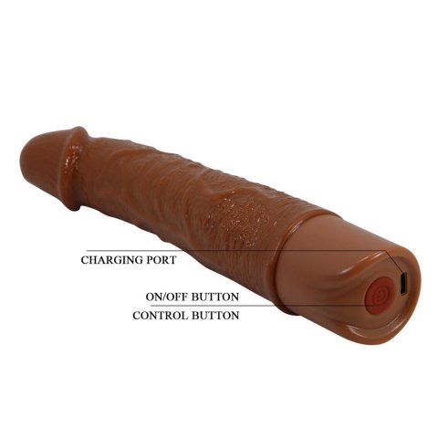 Realistyczny wibrator dildo Pretty Love Osric brązowy USB Pretty Love