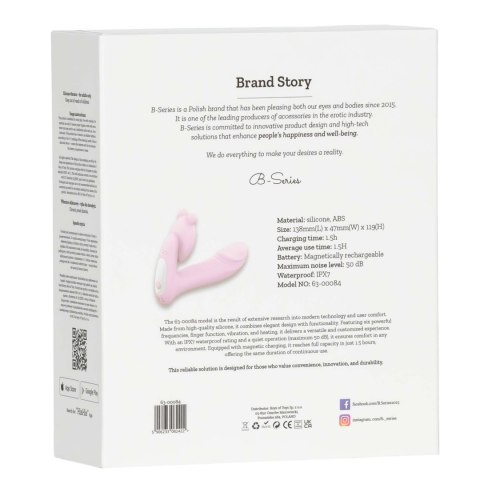 Wibrator silikonowy z podgrzewaniem app i funkcją palca Fox 14 cm B - Series Fox