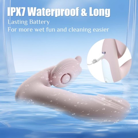 Wibrator silikonowy z podgrzewaniem app i funkcją palca Fox 14 cm B - Series Fox