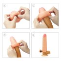 Wibrująca silikonowa przedłużka na penisa Lovetoy 5 cm Lovetoy