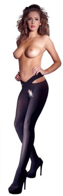 Pończochy Cottelli LEGWEAR czarne L/XL otwarte Cottelli LEGWEAR