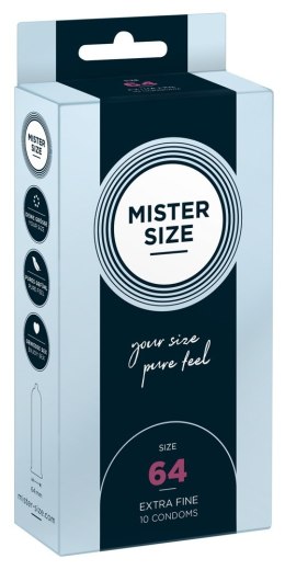Prezerwatywy wegańskie Mister Size 64mm cienkie 22cm 10 szt Mister Size