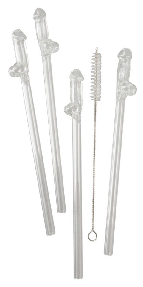 Szklane słomki do picia Willy 21,5 cm 4 sztuki