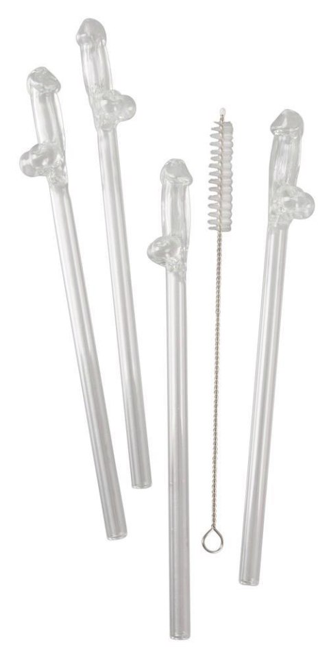 Szklane słomki do picia Willy 21,5 cm 4 sztuki