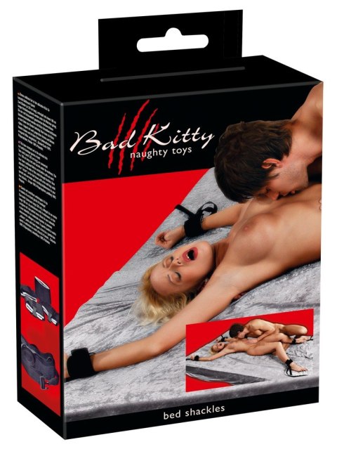 Zestaw kajdanek do łóżka Bad Kitty czarny 4 szt Bad Kitty