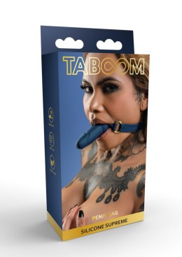 Knebel silikonowy z penisem Taboom niebieski 60 cm Taboom