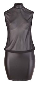 Mini sukienka przezroczysta Cottelli CURVES czarna 4XL Cottelli CURVES