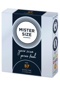 Prezerwatywy ultra cienkie MISTER SIZE 57 mm naturalne 3 sztuki Mister Size