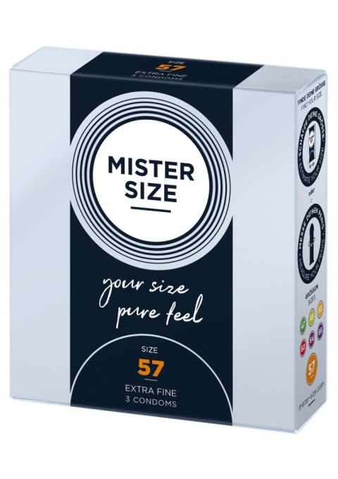 Prezerwatywy ultra cienkie MISTER SIZE 57 mm naturalne 3 sztuki Mister Size